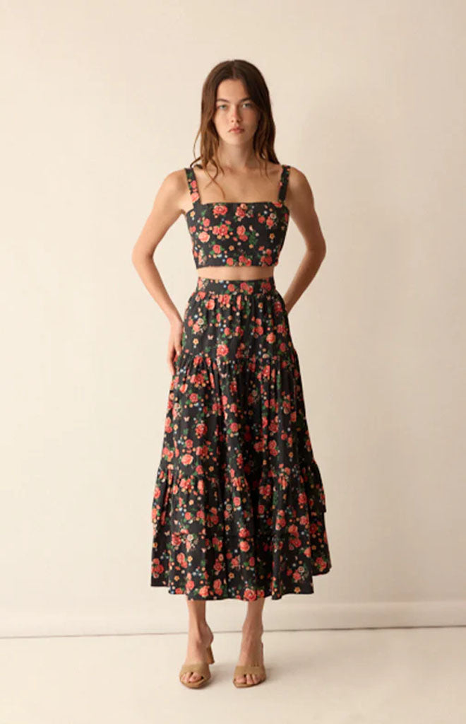 Mia Top in Midnight Garden
