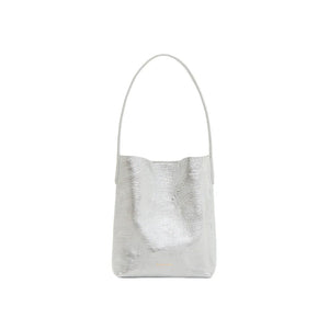 Mini Everyday Cabas in Crinkled Silver