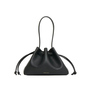 Drawstring Pouchette in Black