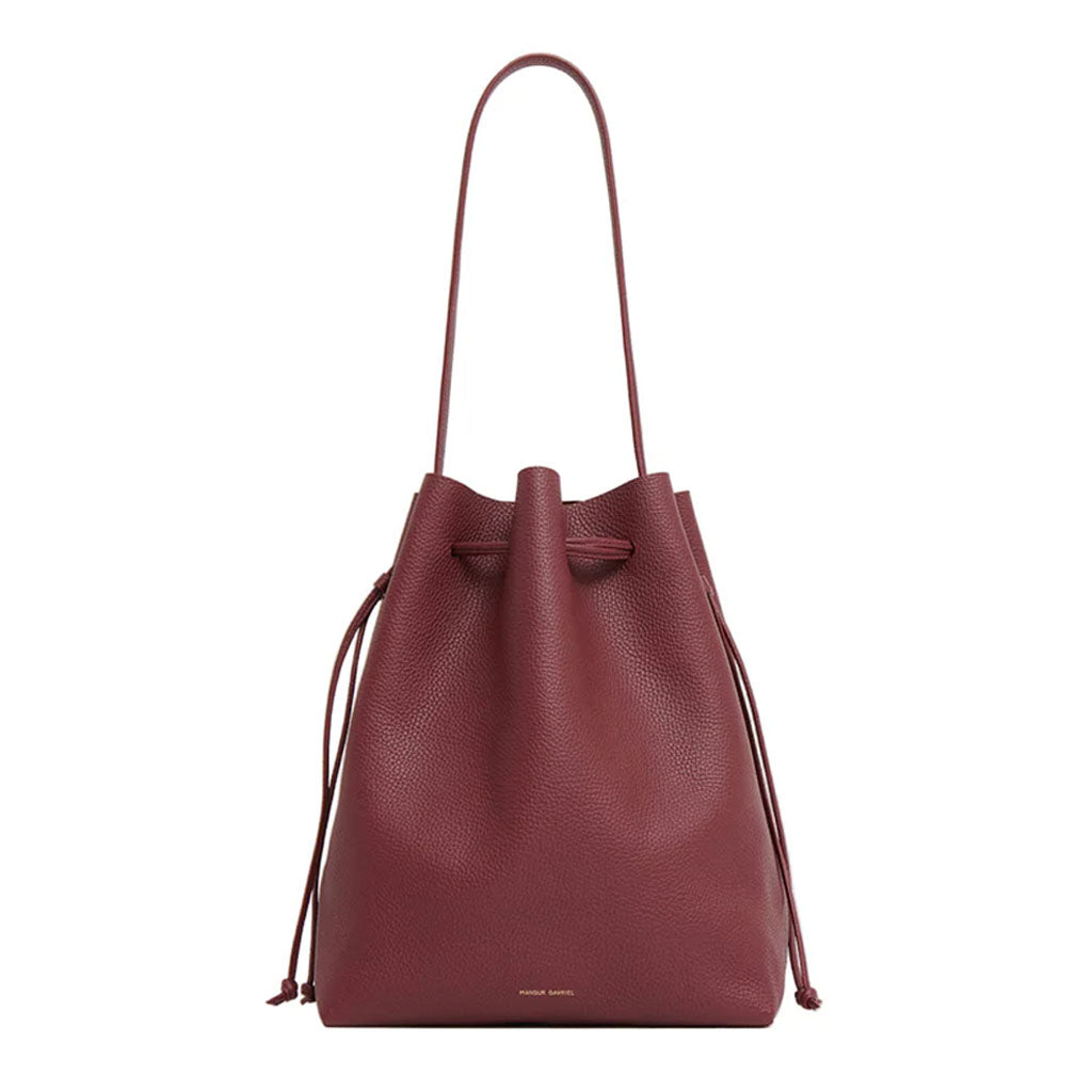 Drawstring Cabas in Oxblood