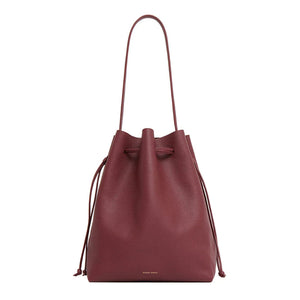 Drawstring Cabas in Oxblood