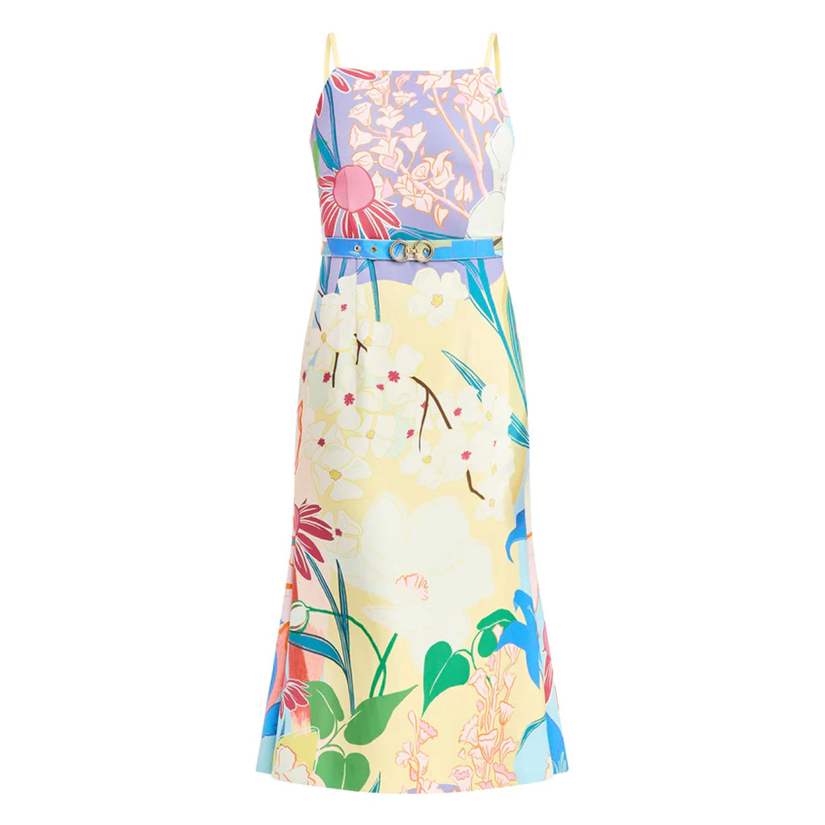 Eugenia Convertible Midi Dress in Floral Buttercream