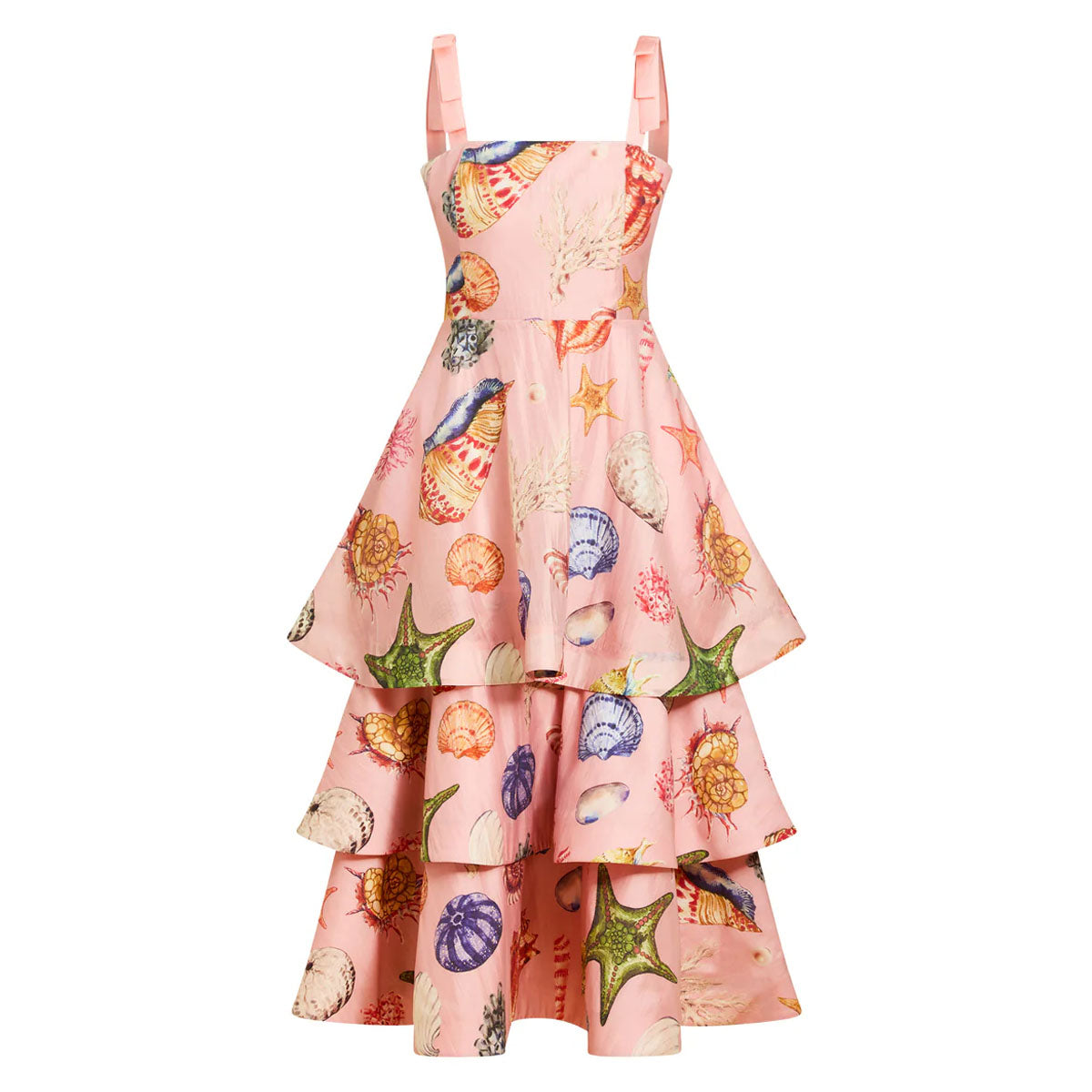 Darling Convertible Midi Dress in Seashell Symphony