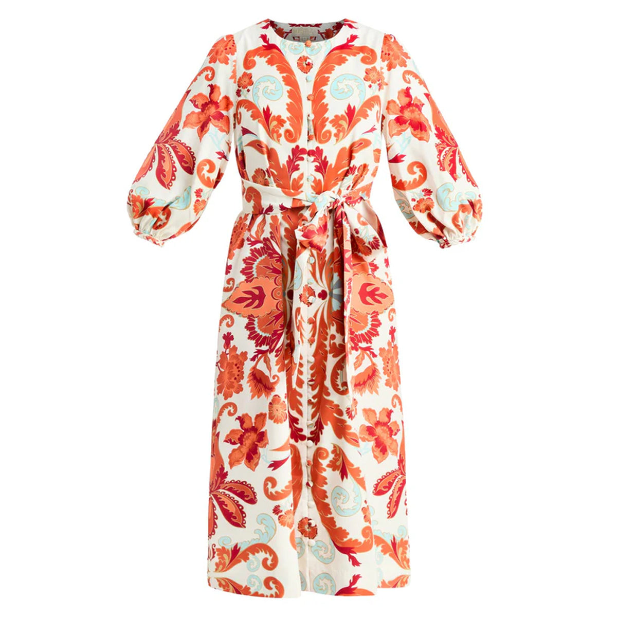 Suzanna Midi Dress in Rossa Waltz