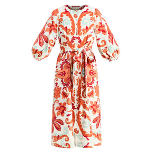 Suzanna Midi Dress in Rossa Waltz