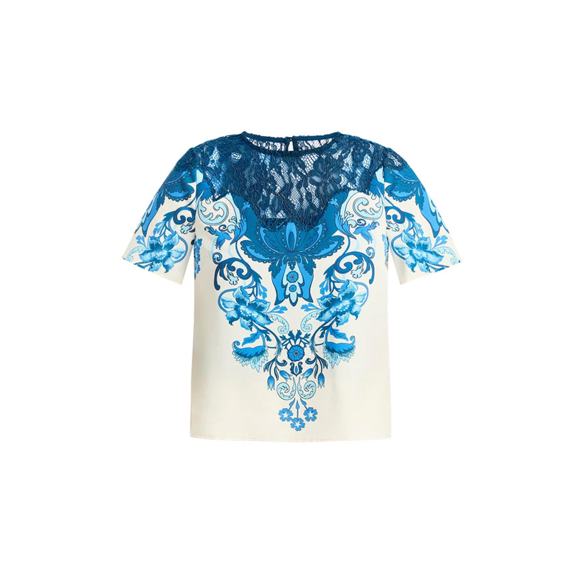 Morgan Lace Top in Grotto Flourish