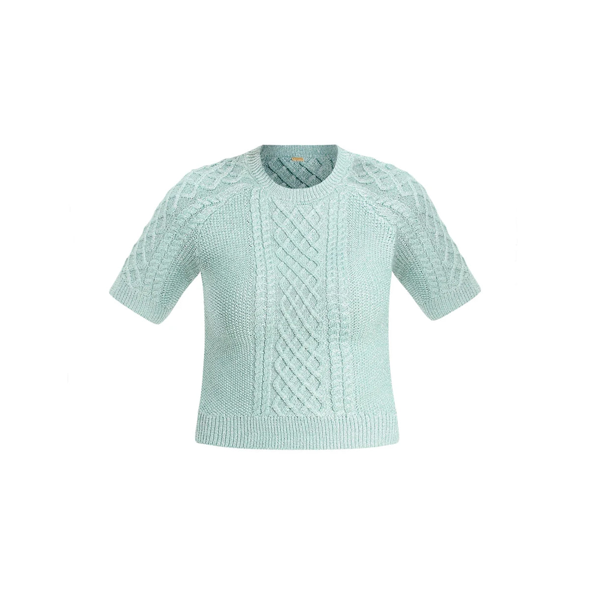 Enya Metallic Sweater in Cruise Blue