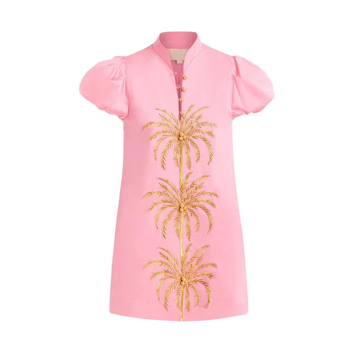 Elliana Barong Mini Dress in Aurora Pink & Gold