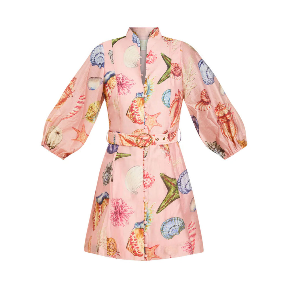 Valencia Mini Dress in Seashell Symphony