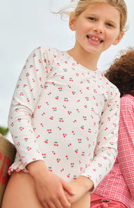 Girl’s Summer Cherries Rashguard One Piece