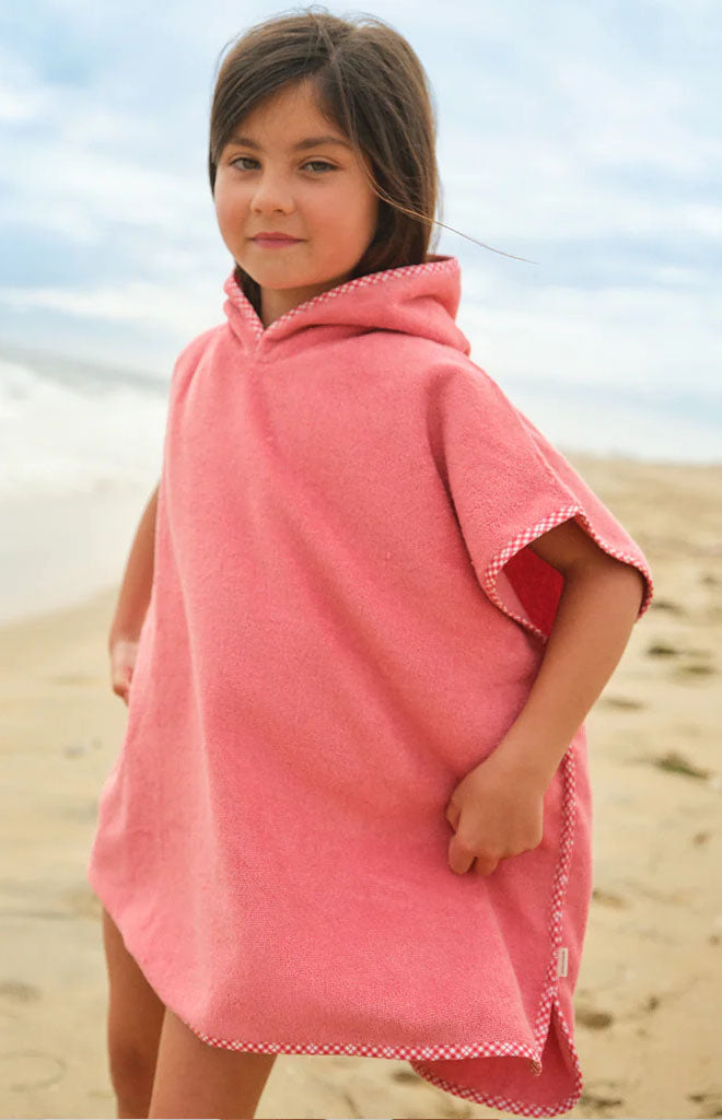 Unisex Poppy Red Hooded Towel Coverup