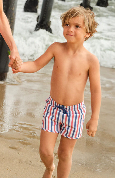 Boy's Surfrider Stripe Boardie | Over The Moon