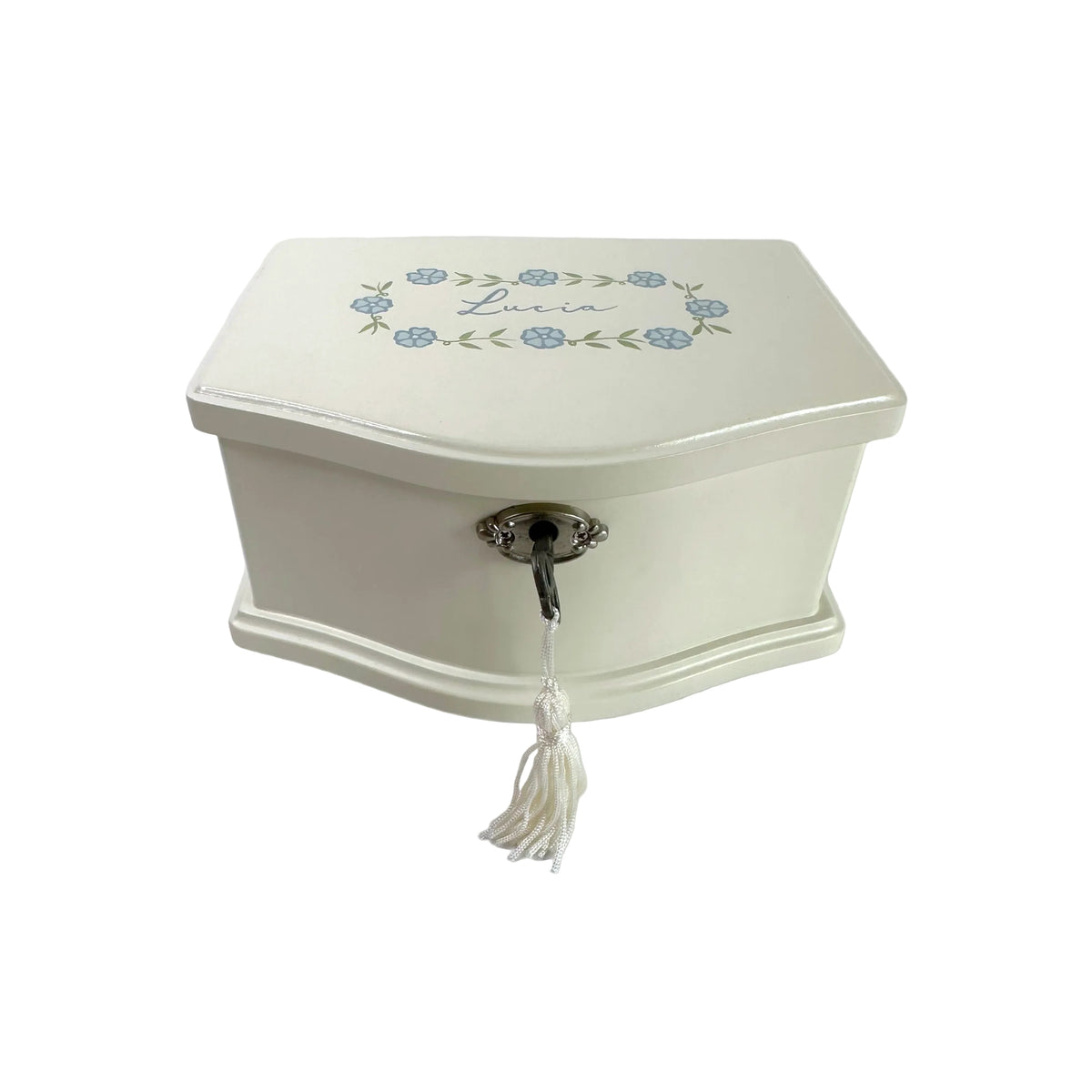 Musical Ballerina Box in Blue Floral