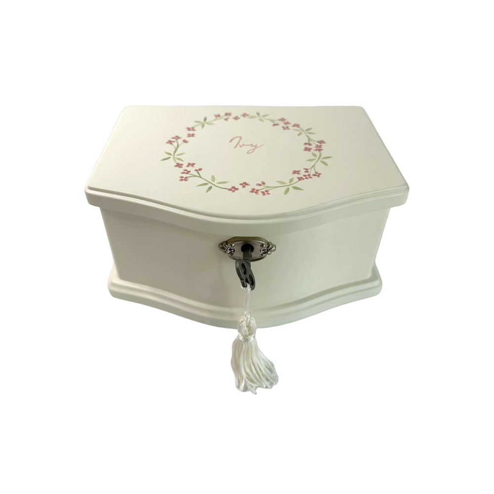 Musical Ballerina Box in Pink Garland