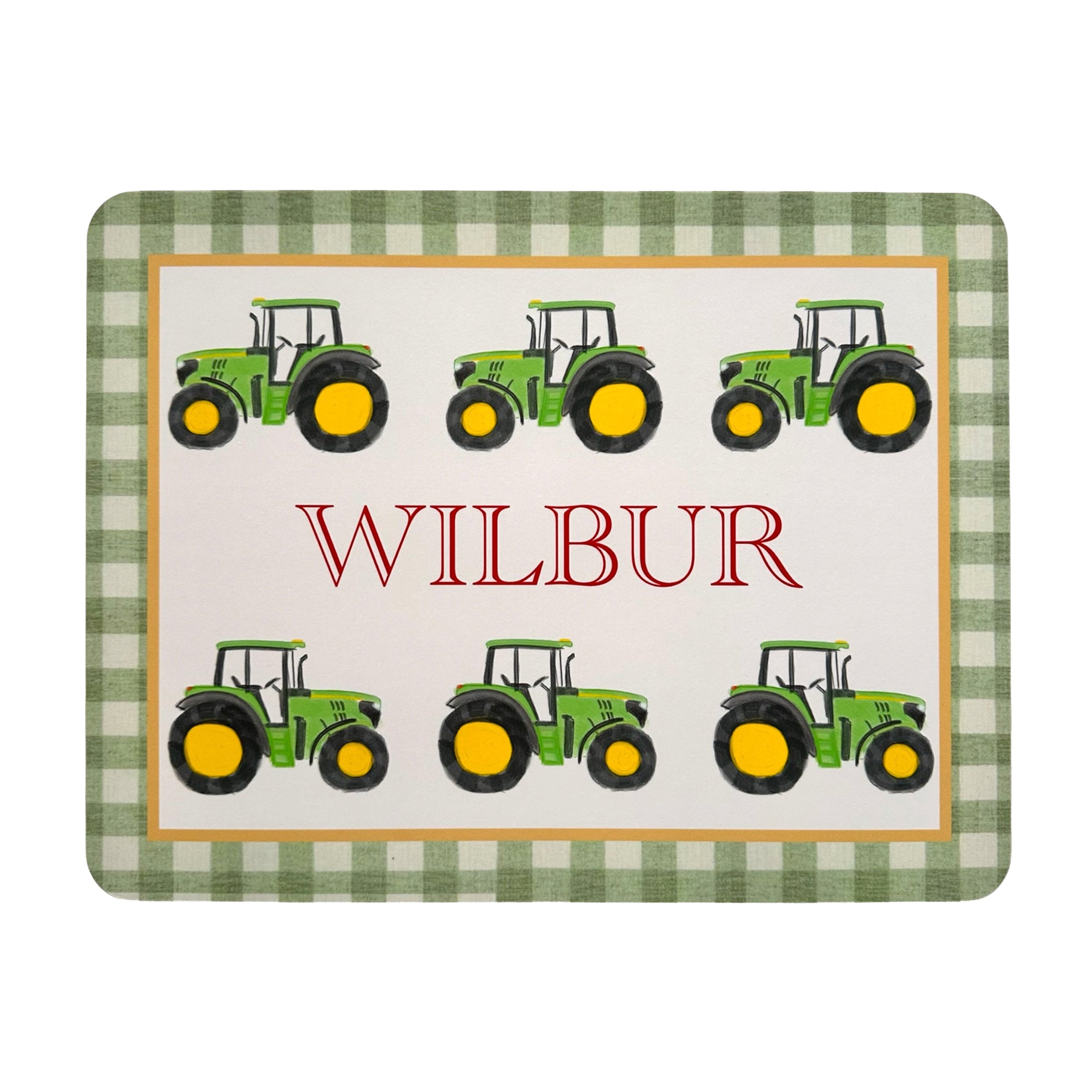 Personalized Table Mat in Tractors