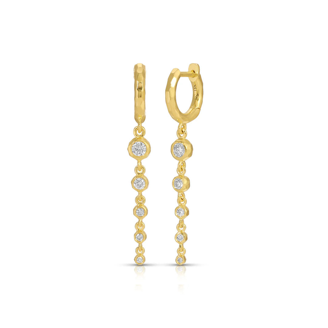 Charmed Micro Gabby Hoops Tiered Diamond Nesting Gem Drops, Five