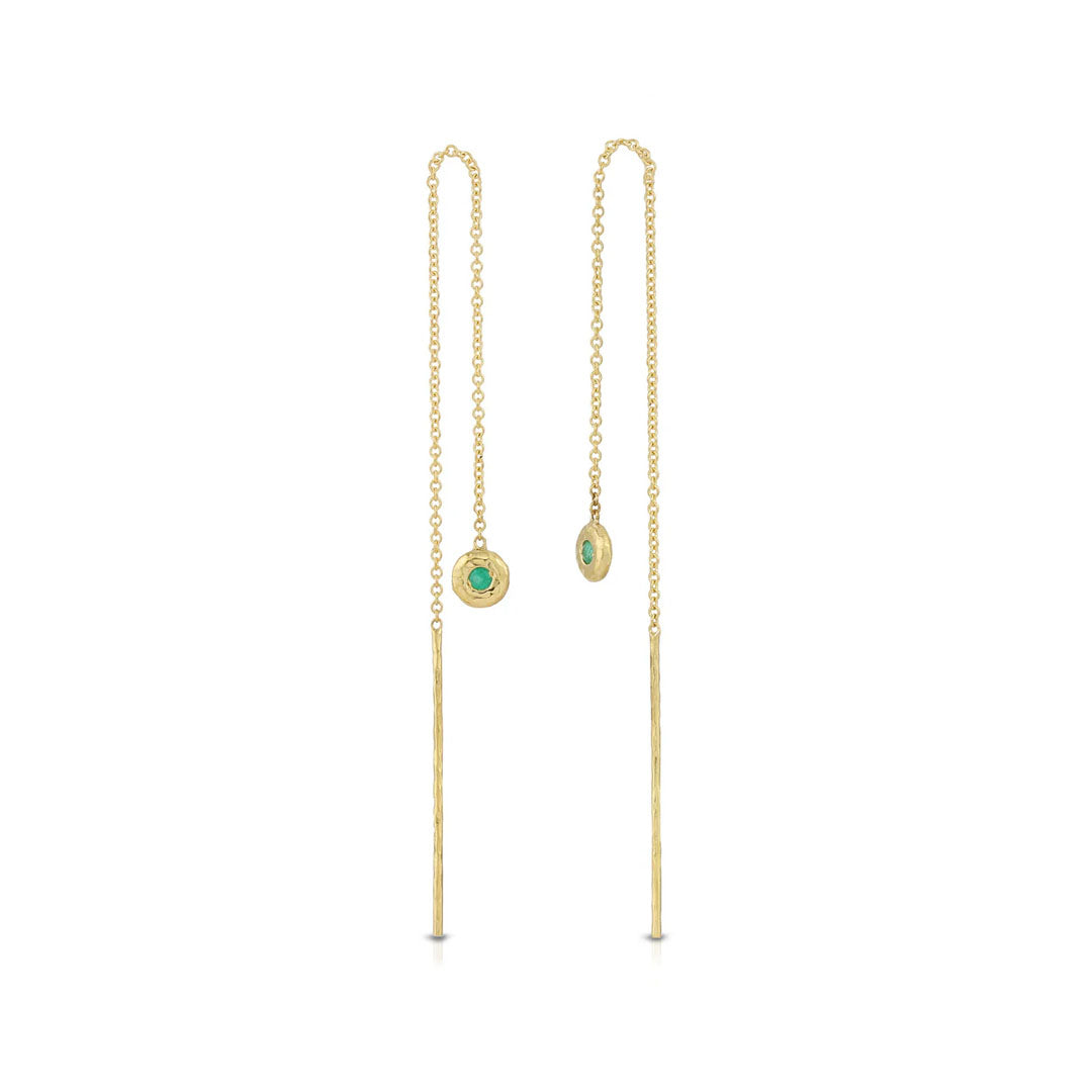 Emerald Nesting Gem Drop Earrings