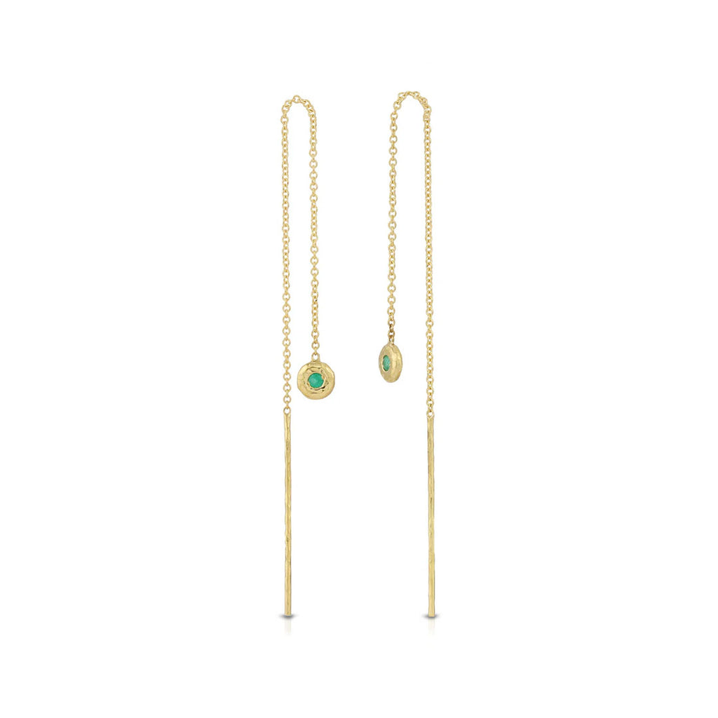 Emerald Nesting Gem Drop Earrings