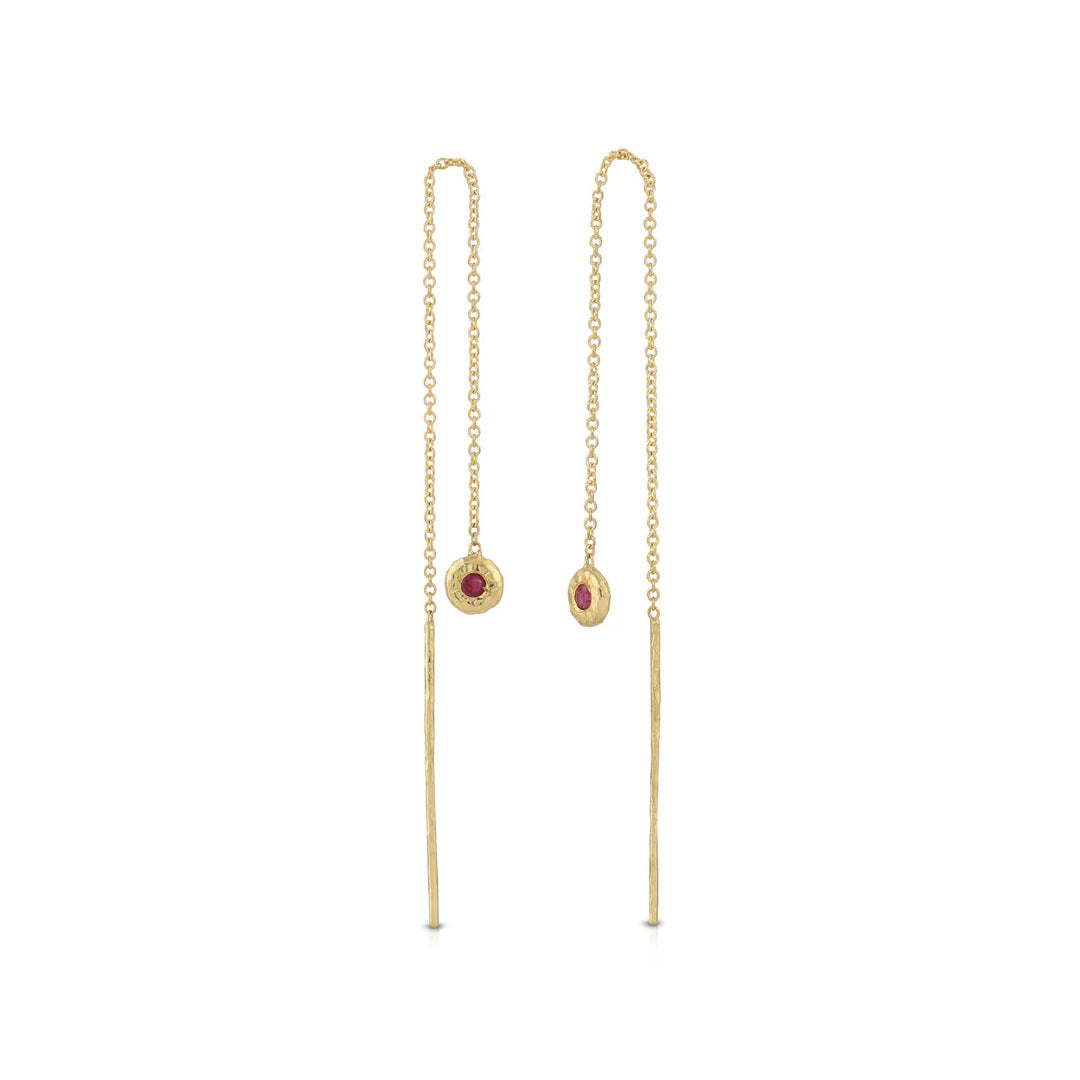 Ruby Nesting Gem Drop Earrings