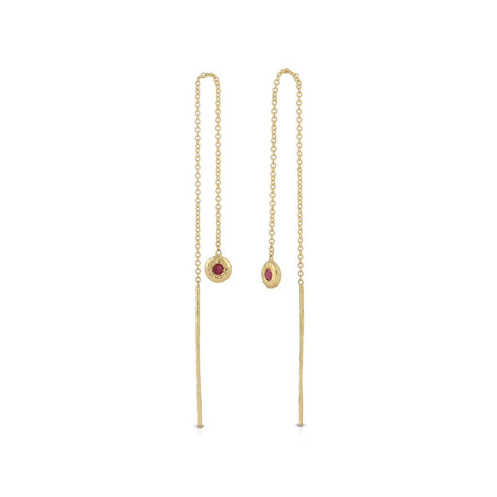 Ruby Nesting Gem Drop Earrings