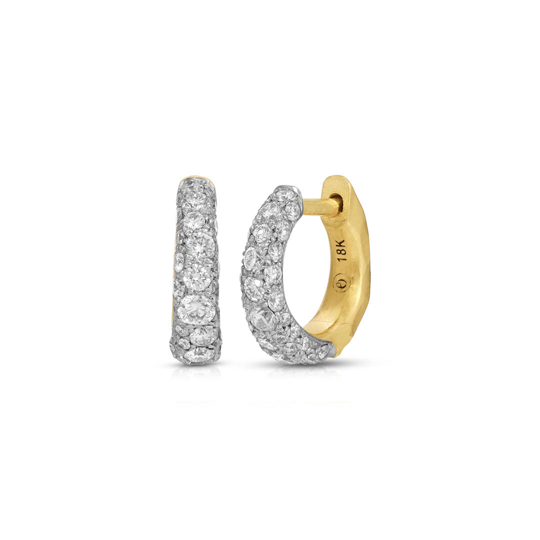 Cobblestone Micro Diamond Hoop