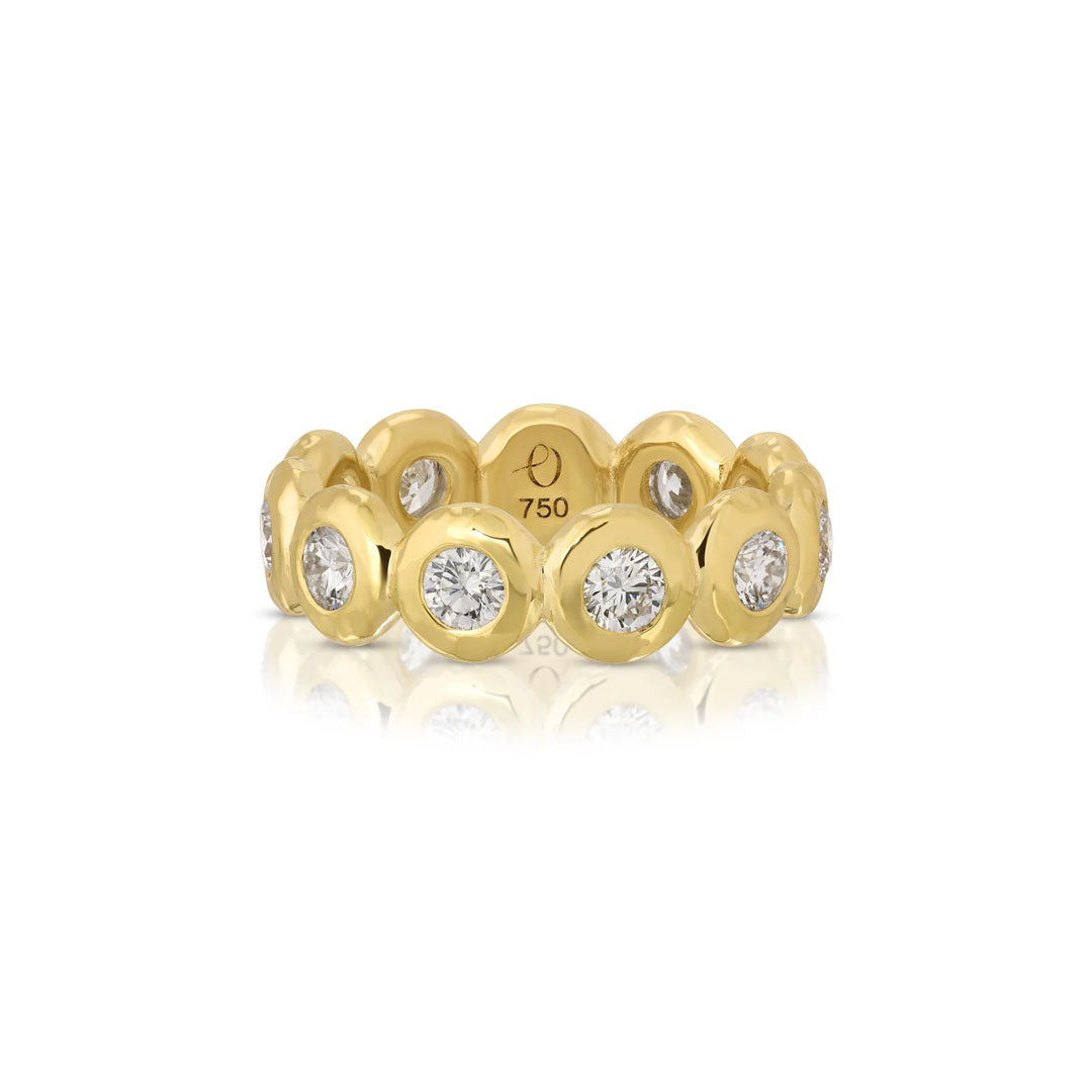Large Diamond Nesting Gem Eternity Ring