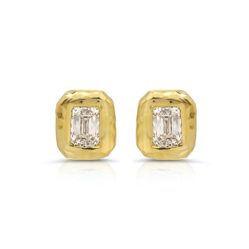 Nesting Gem Studs in Emerald Cut