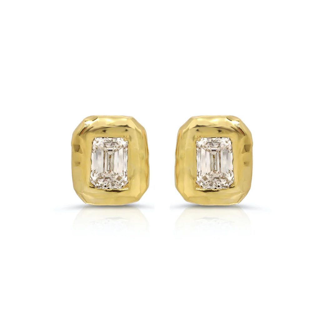 Nesting Gem Studs in Emerald Cut
