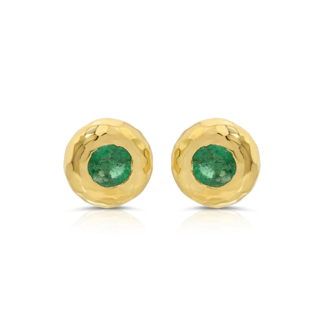 Emerald Nesting Gem Studs
