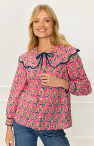 Candy Zinnia Apple Blouse