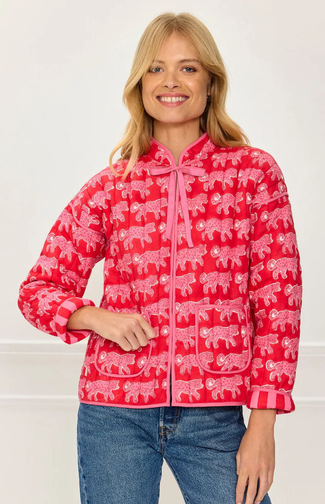 Crimson Leopard Penny Jacket