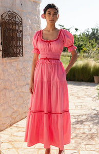 Bubblegum Poplin Agatha Dress