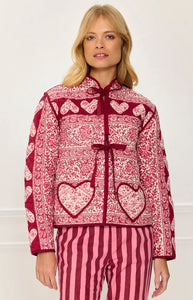 Burgundy Patchwork Penny Jacket