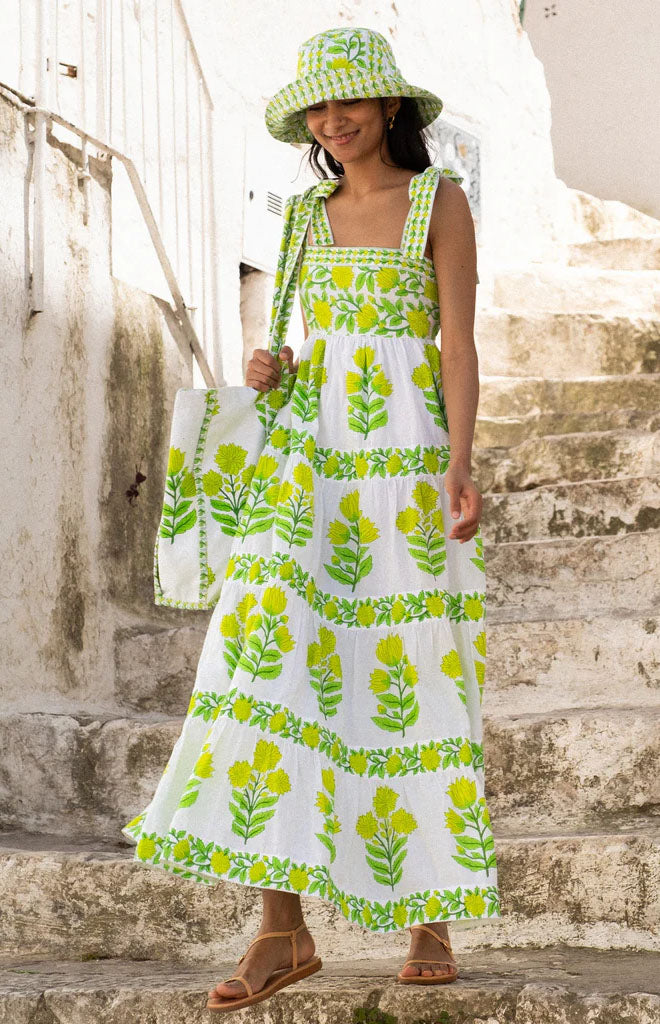 Lime Botanics Lara Dress