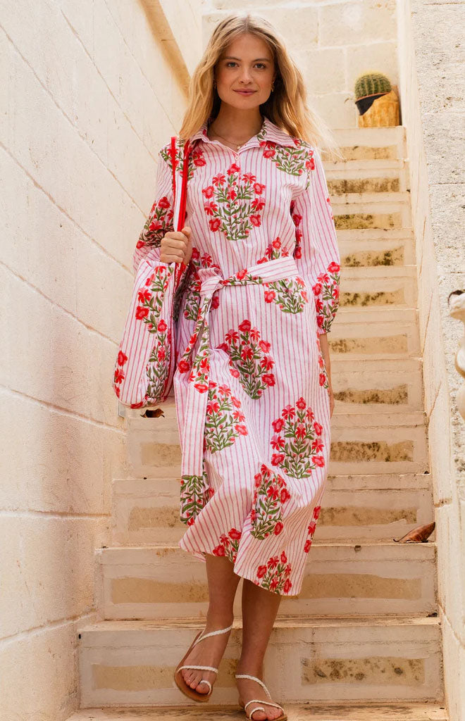 Poppy Stripe Corfu Dress