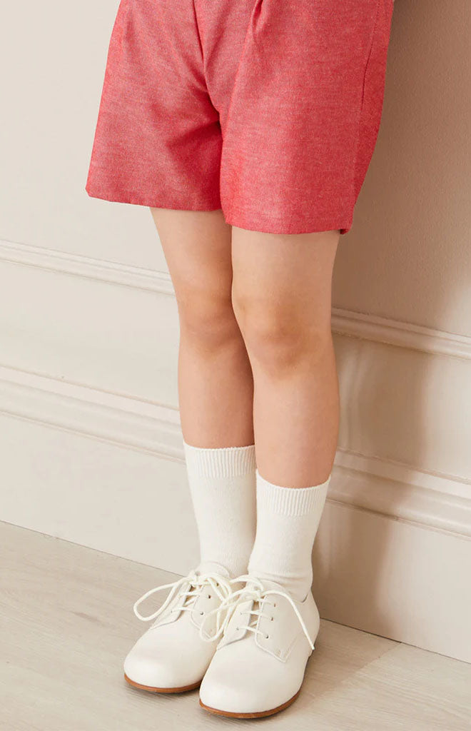 Boy's Leather Celebration Shoes in White