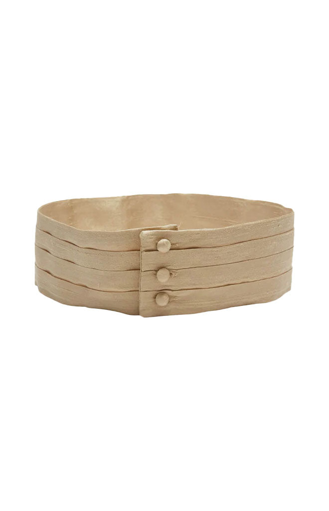Silk Pageboy Cummerbund in Beige
