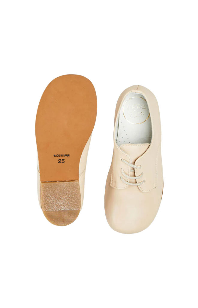 Boy's Leather Celebration Shoes in Beige