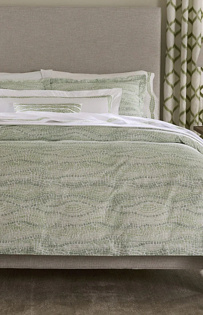 Sferra x Scalamandré Cobblestones Duvet Cover in Willow