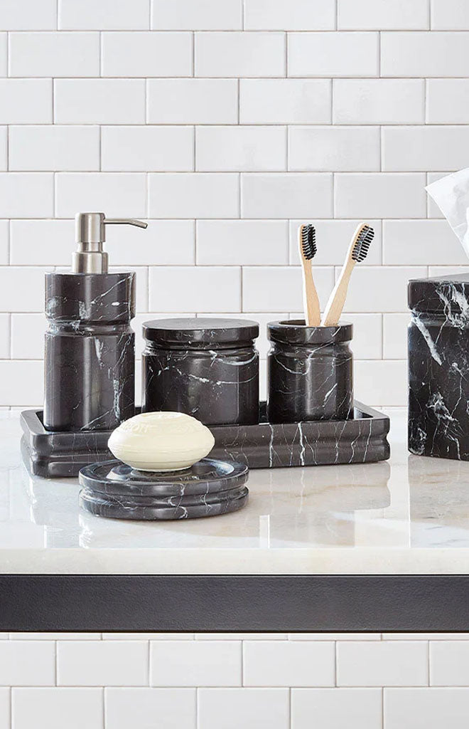 Marquina Storage Jar in Black