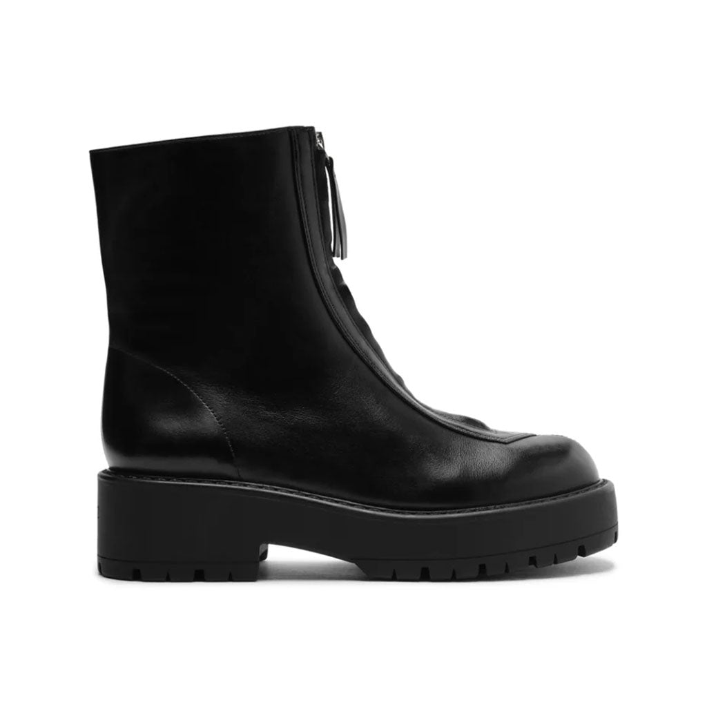 Farrah Leather Bootie in Black