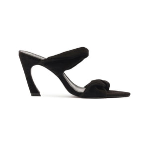 Meline Mule Suede Sandal in Black