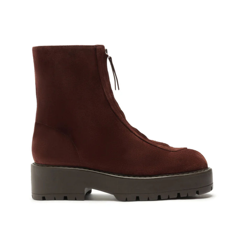 Farrah Leather Bootie in Root Brown