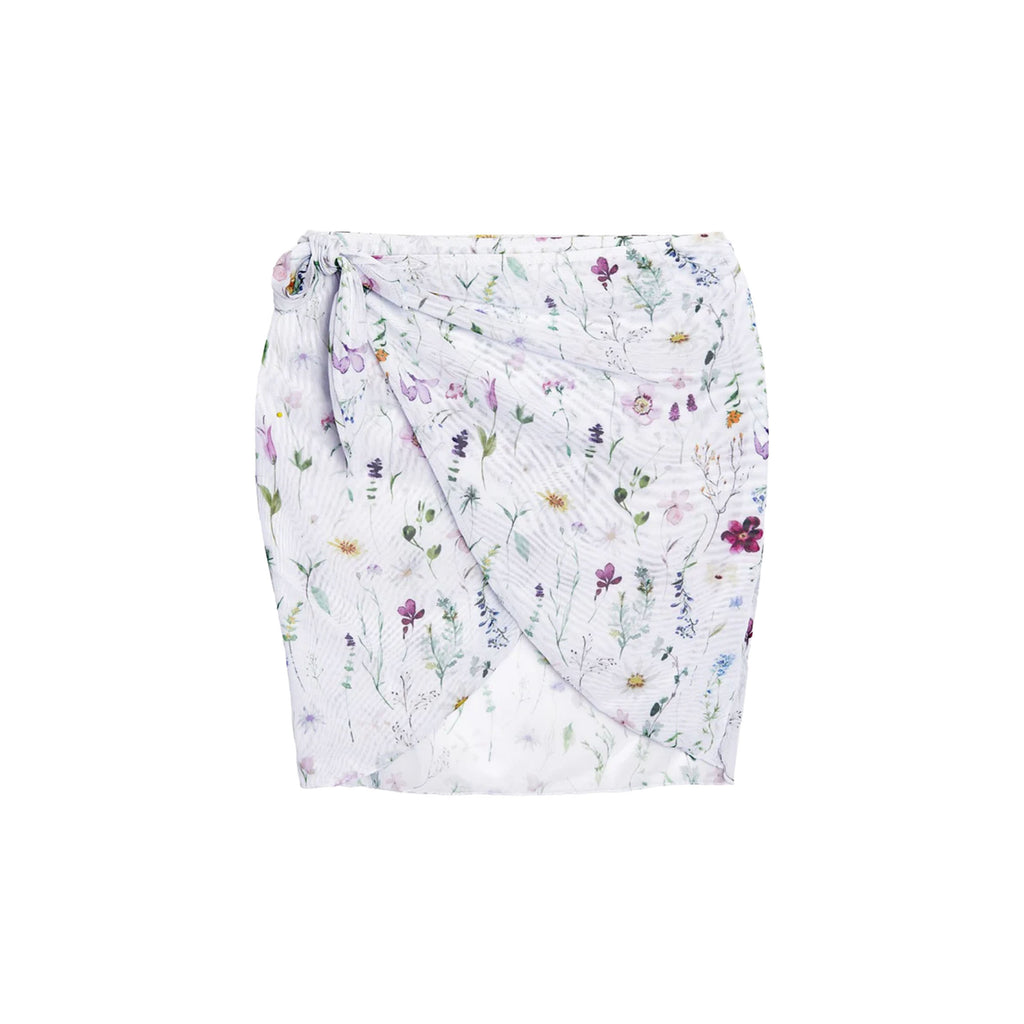 OTM Exclusive: Bridget Wrap Skirt in White Floral