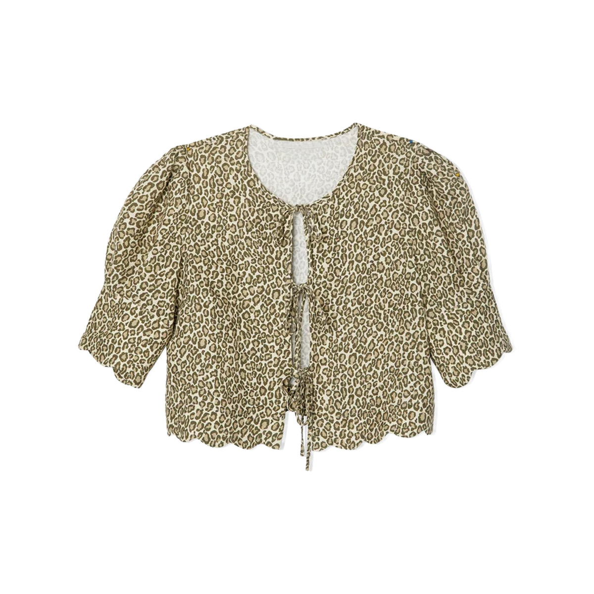 Scalloped Top in Leopard