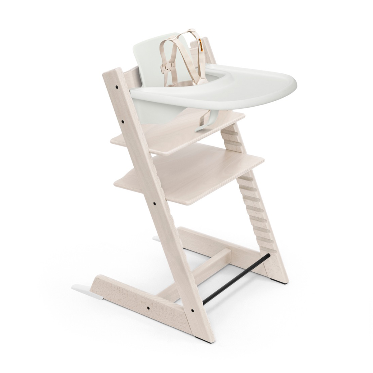 Tripp Trapp® High Chair, Cushion, and Tray in Whitewash