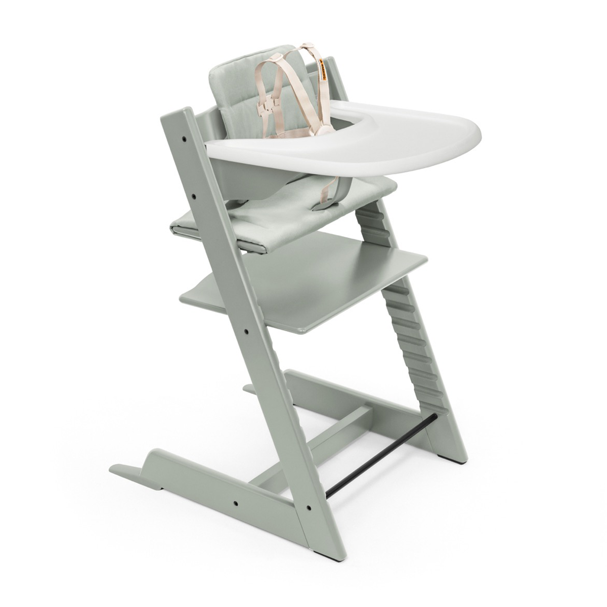 Tripp Trapp® High Chair, Cushion, and Tray in Glacier Green