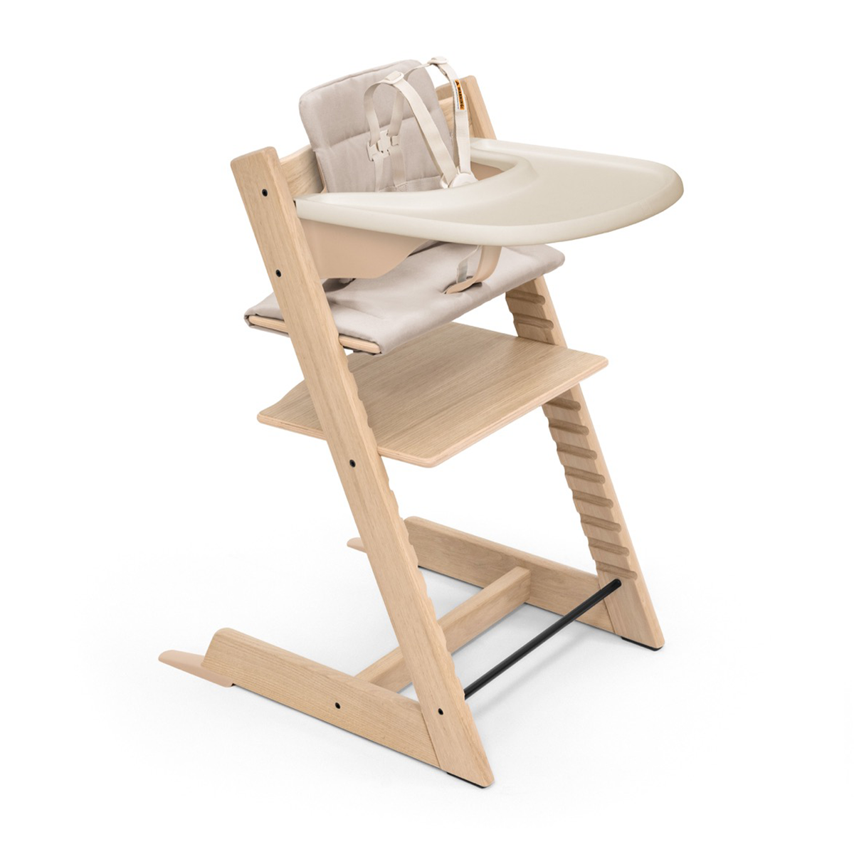 Tripp Trapp® High Chair, Cushion, and Tray in Oak Natural