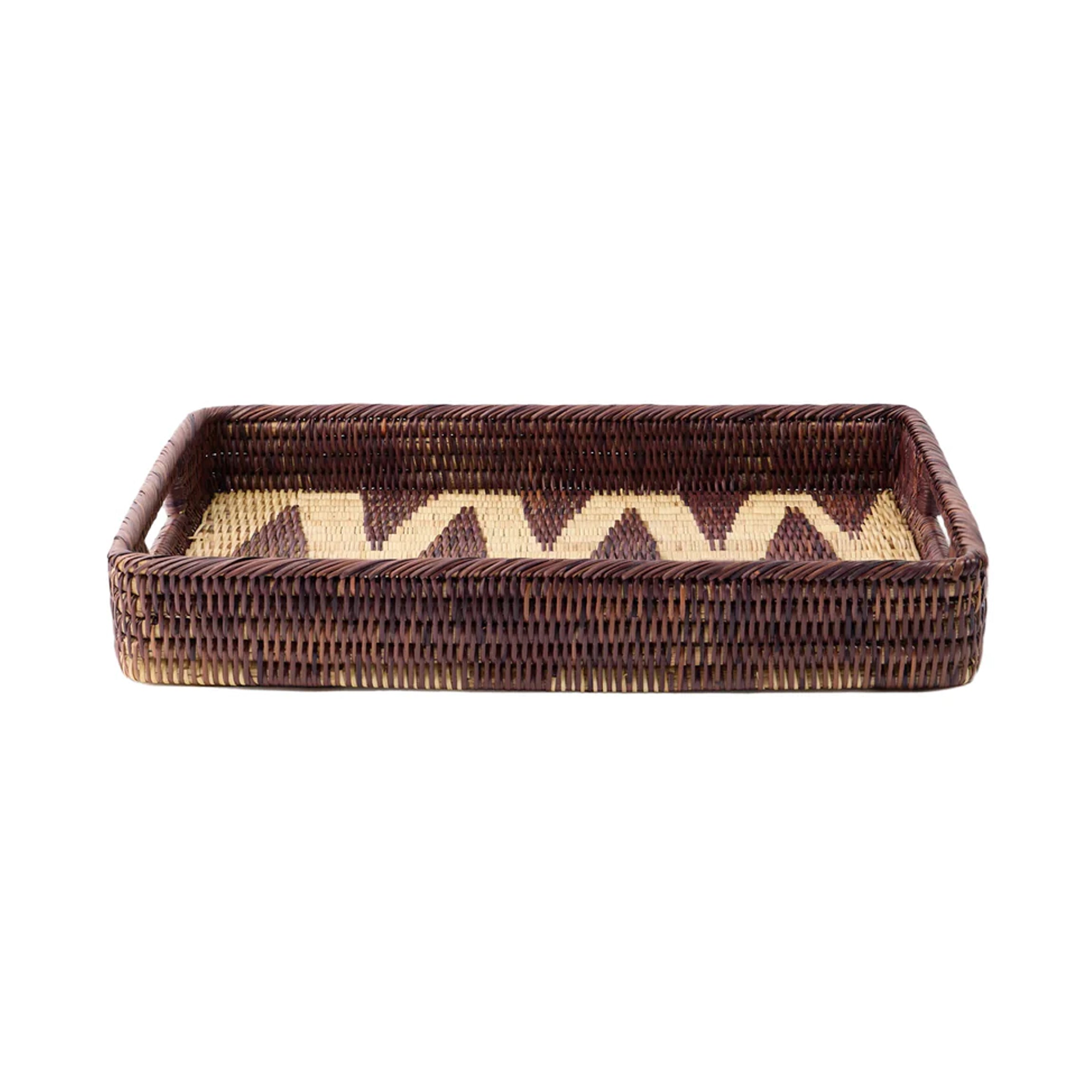 Rattan Diamond Serving Tray in Medium