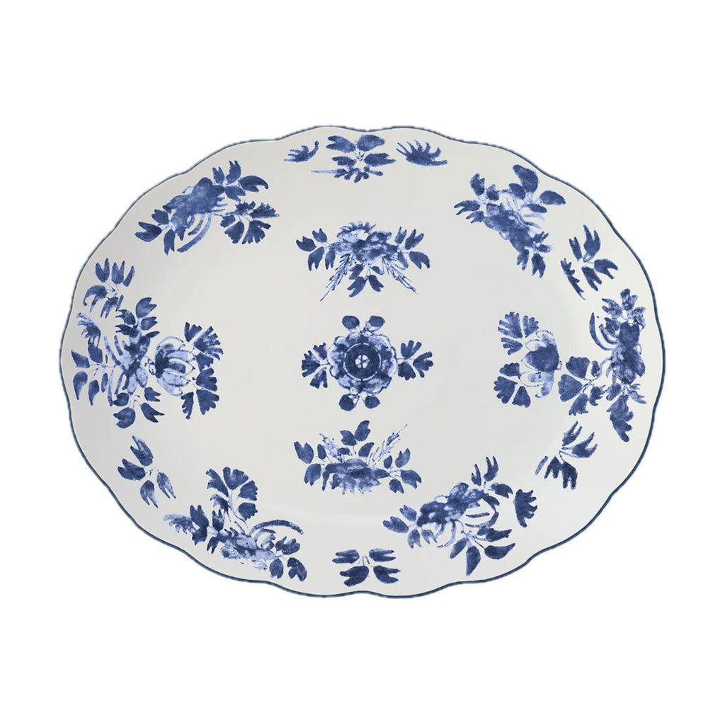 Gloria Porcelain Serving Plate in Blue